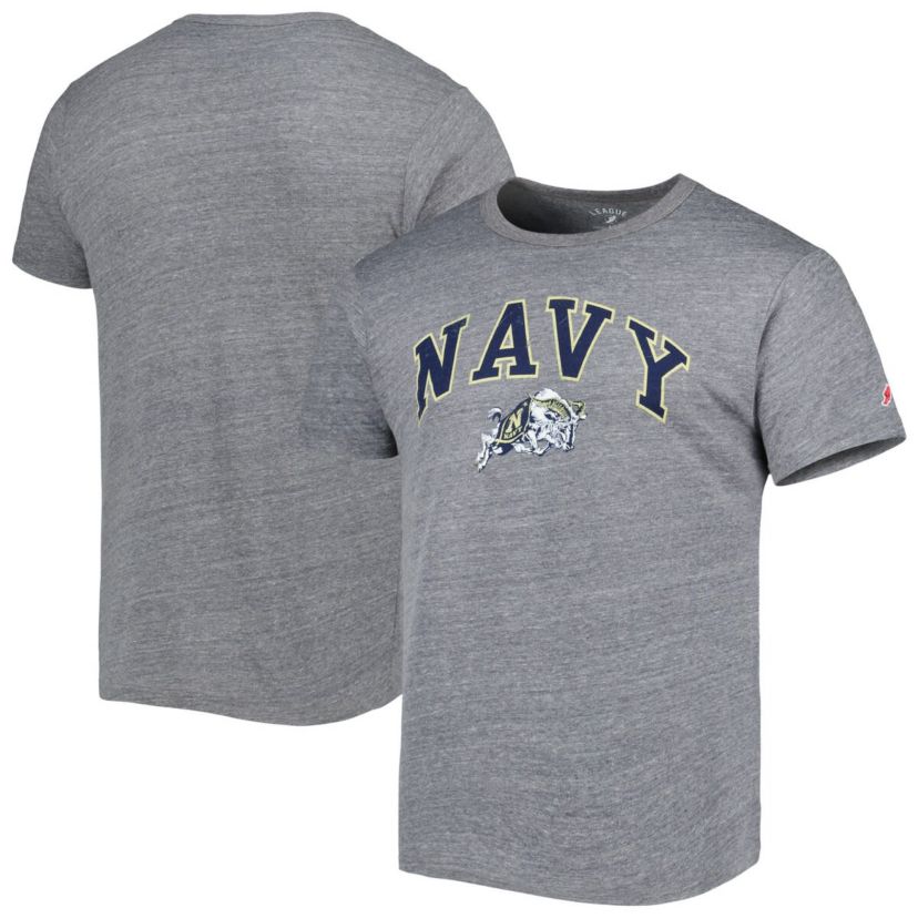 Navy Midshipmen NCAA Midshipmen 1965 Arch Victory Falls Tri-Blend T-Shirt