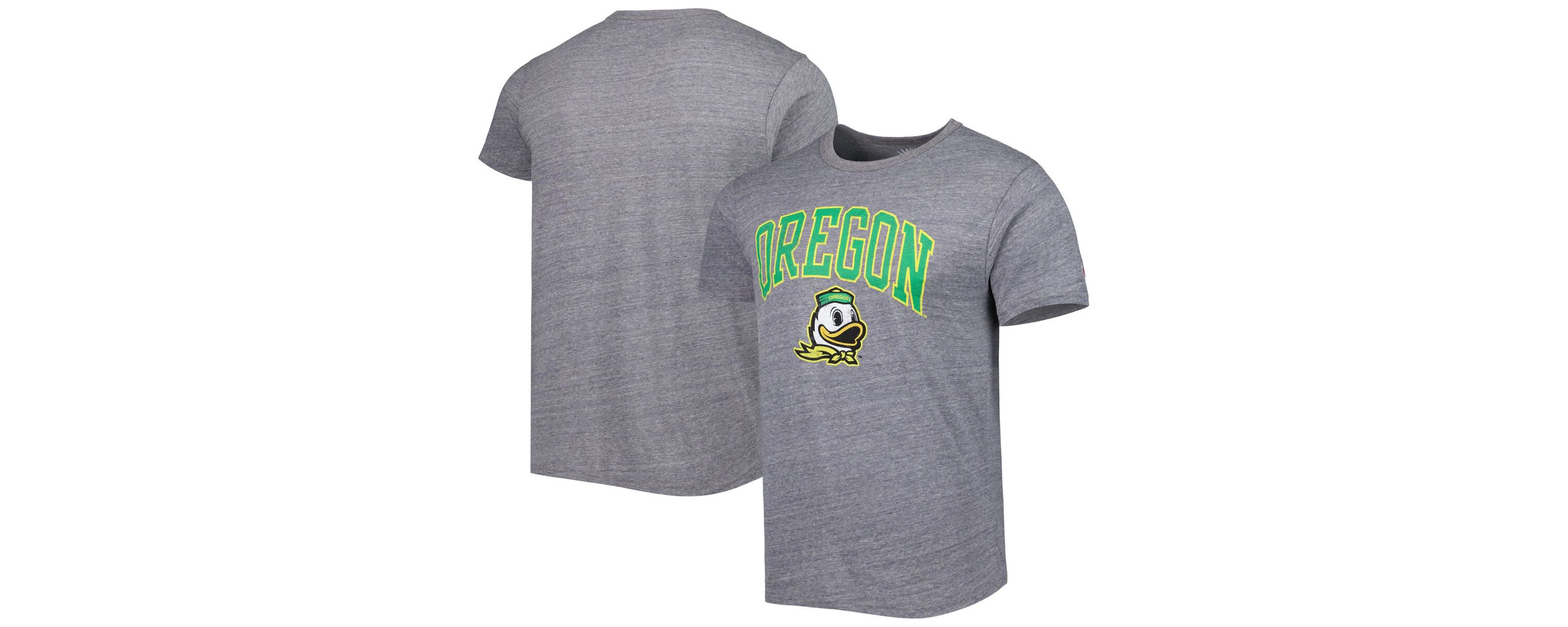 NCAA Oregon Ducks 1965 Arch Victory Falls Tri-Blend T-Shirt
