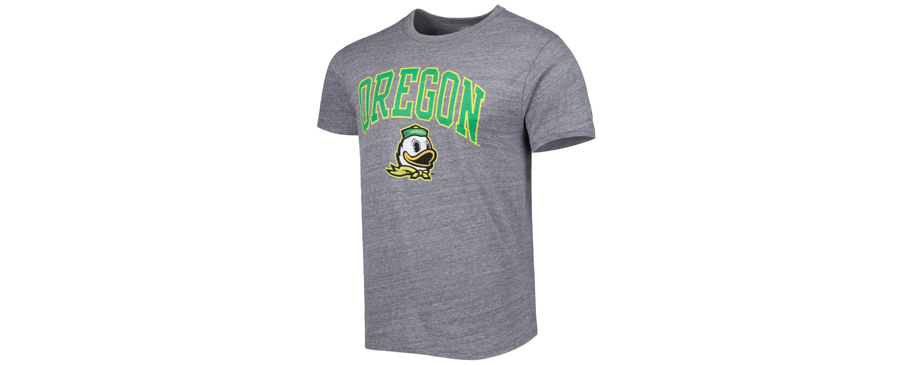 NCAA Oregon Ducks 1965 Arch Victory Falls Tri-Blend T-Shirt