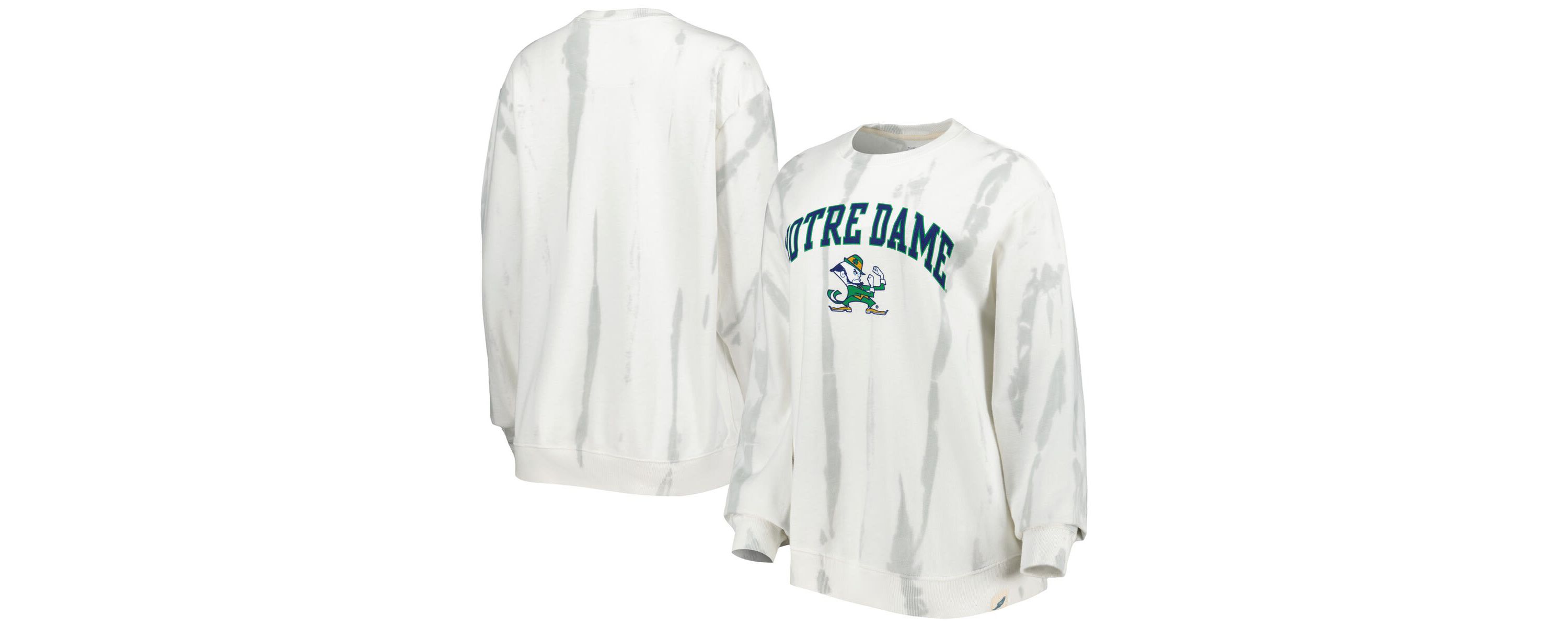 NCAA Notre Dame Fighting Irish Classic Arch Dye Terry Pullover Sweatshirt