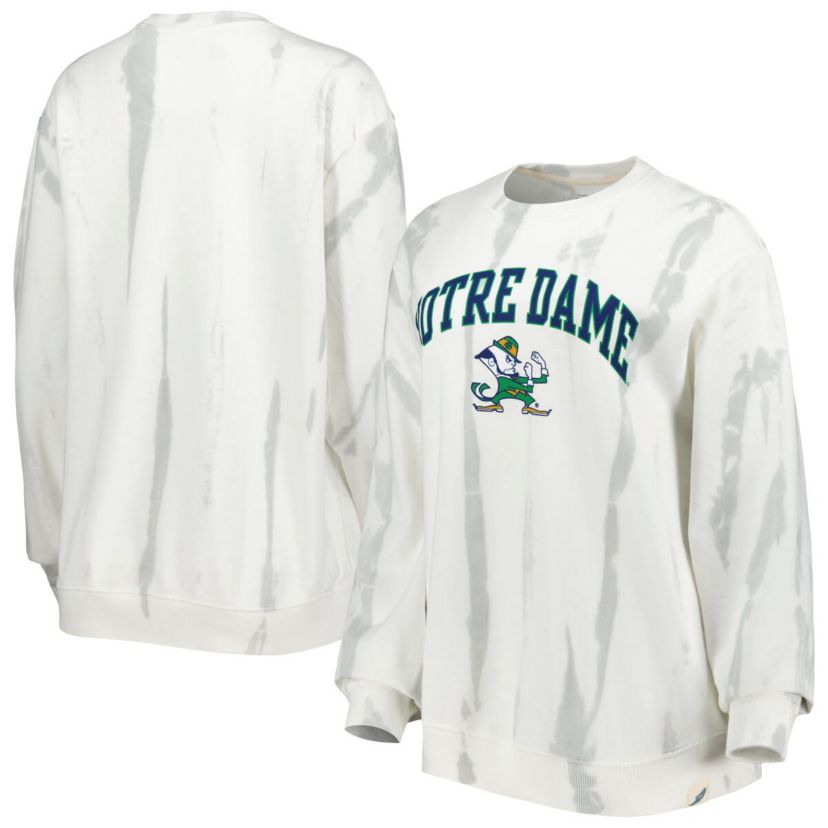 NCAA Notre Dame Fighting Irish Classic Arch Dye Terry Pullover Sweatshirt