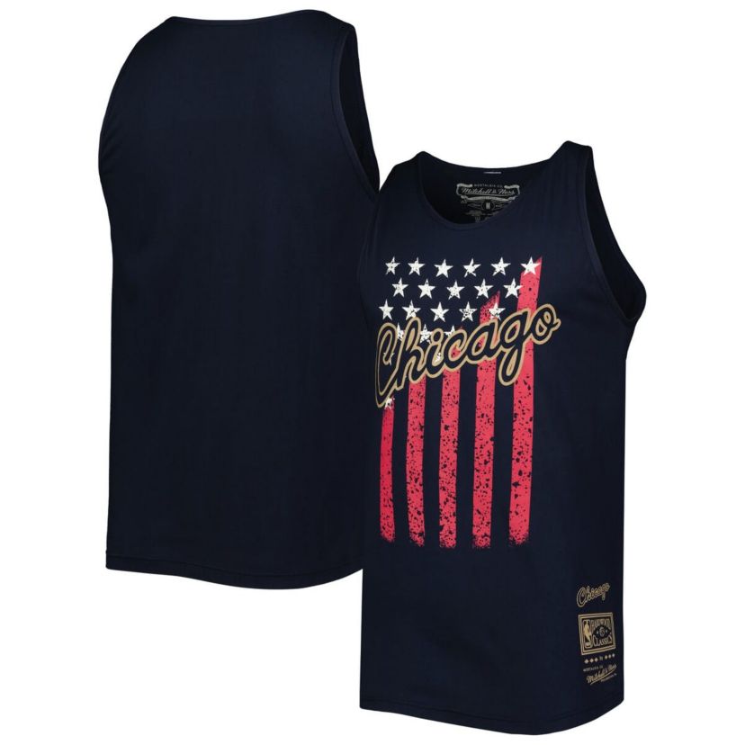 NBA Chicago Bulls Hardwood Classics Americana Stars and Stripes Tank Top