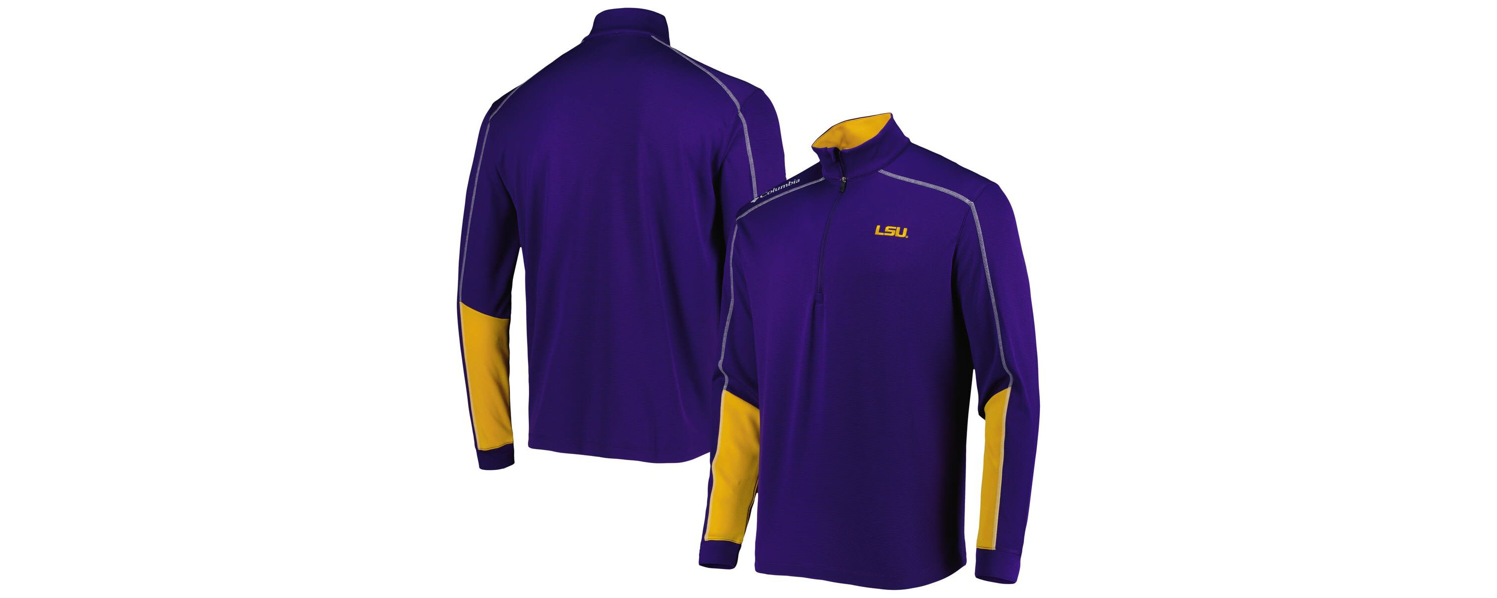 NCAA LSU Tigers Shotgun 2.0 Omni-Wick Quarter-Zip Jacket
