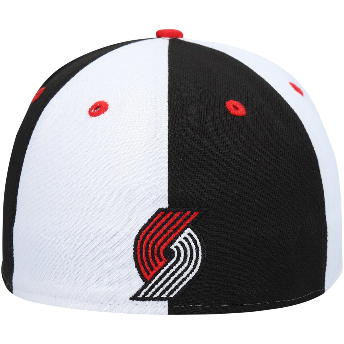 NBA Black/White Portland Trail Blazers Script Pinwheel 59FIFTY Fitted Hat