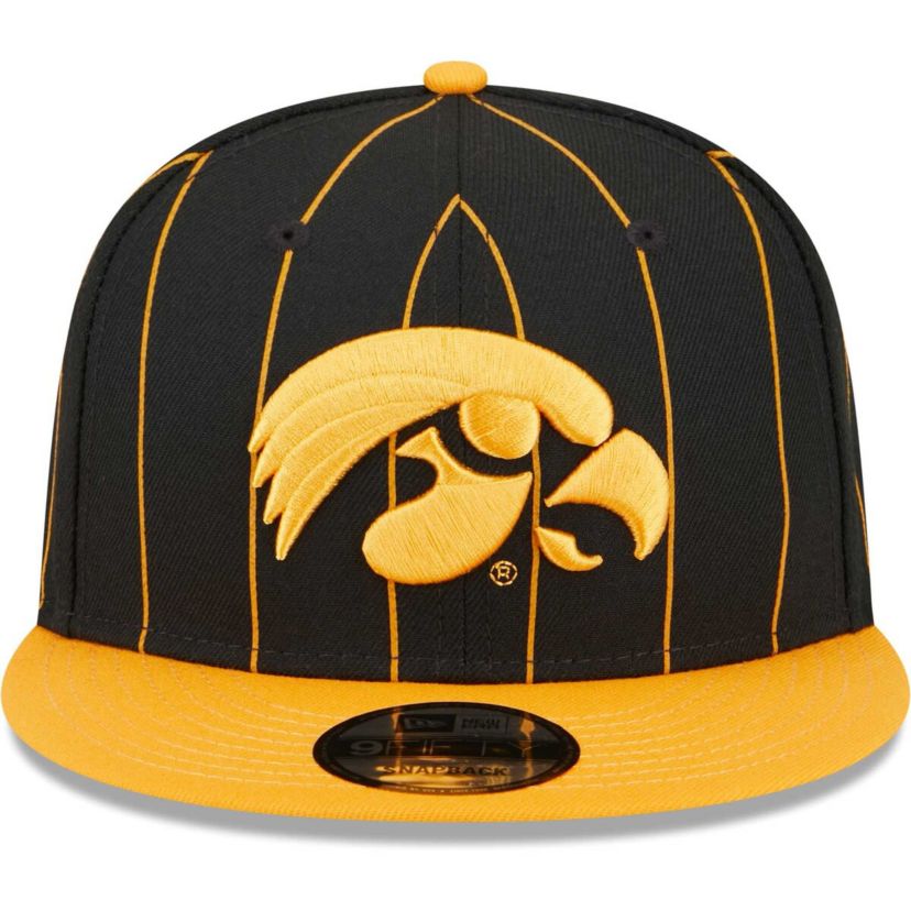 NCAA Black/Gold Iowa Hawkeyes Vintage 9FIFTY Snapback Hat