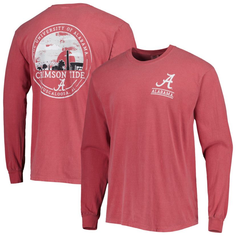 Alabama Crimson Tide NCAA Alabama Tide Circle Campus Scene Long Sleeve T-Shirt