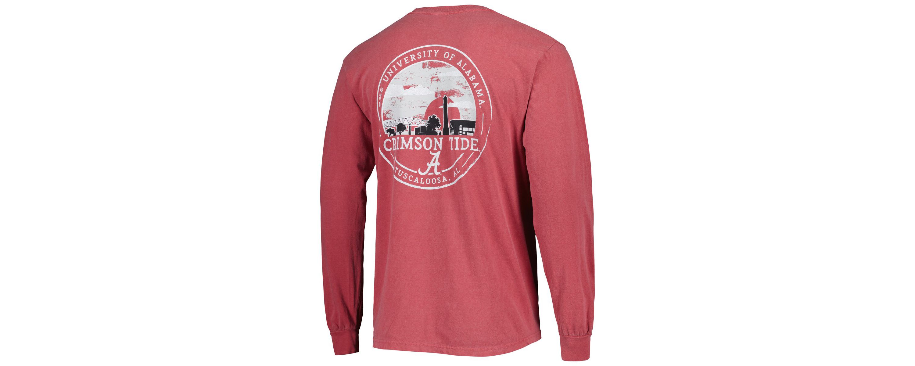 Alabama Crimson Tide NCAA Alabama Tide Circle Campus Scene Long Sleeve T-Shirt