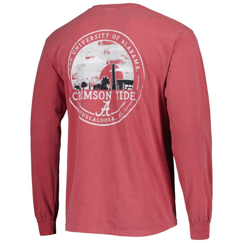 Alabama Crimson Tide NCAA Alabama Tide Circle Campus Scene Long Sleeve T-Shirt