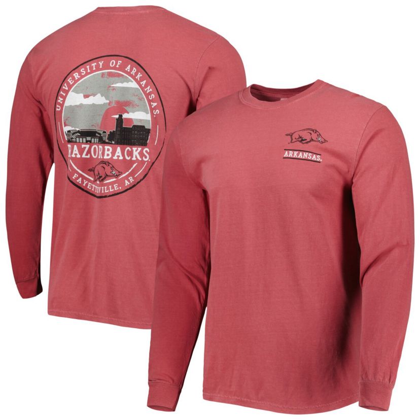 NCAA Arkansas Razorbacks Circle Campus Scene Long Sleeve T-Shirt
