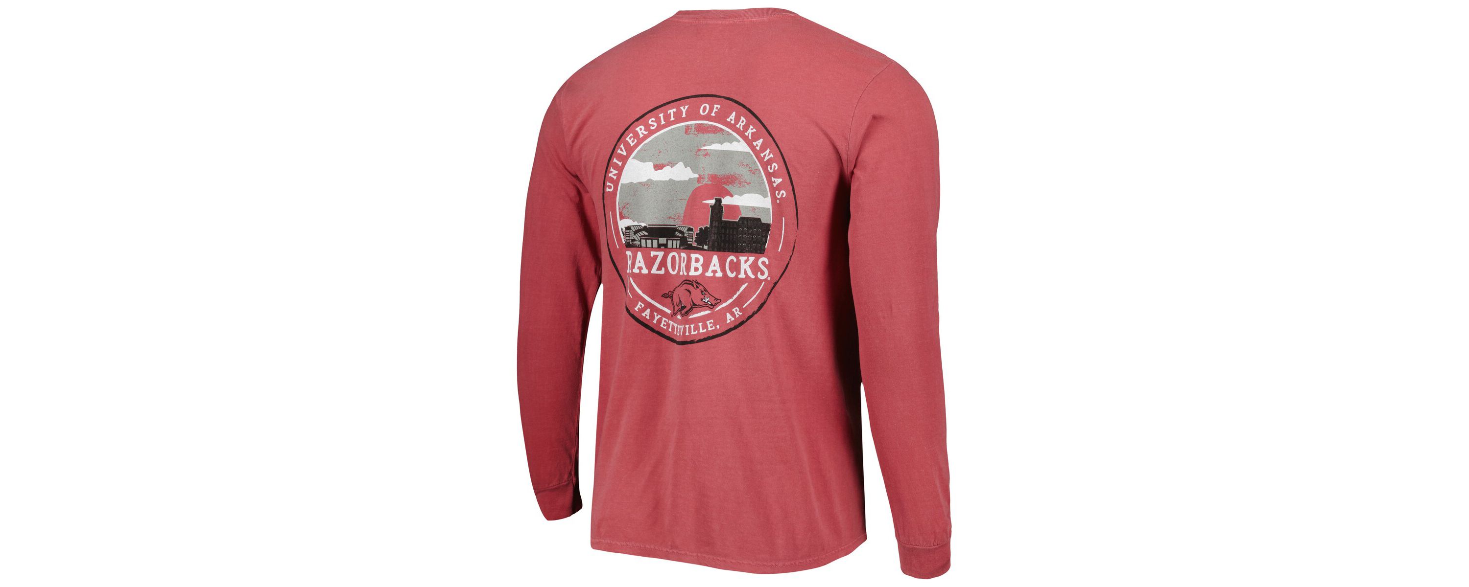NCAA Arkansas Razorbacks Circle Campus Scene Long Sleeve T-Shirt