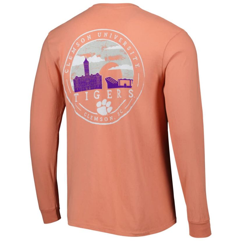 NCAA Clemson Tigers Circle Campus Scene Long Sleeve T-Shirt
