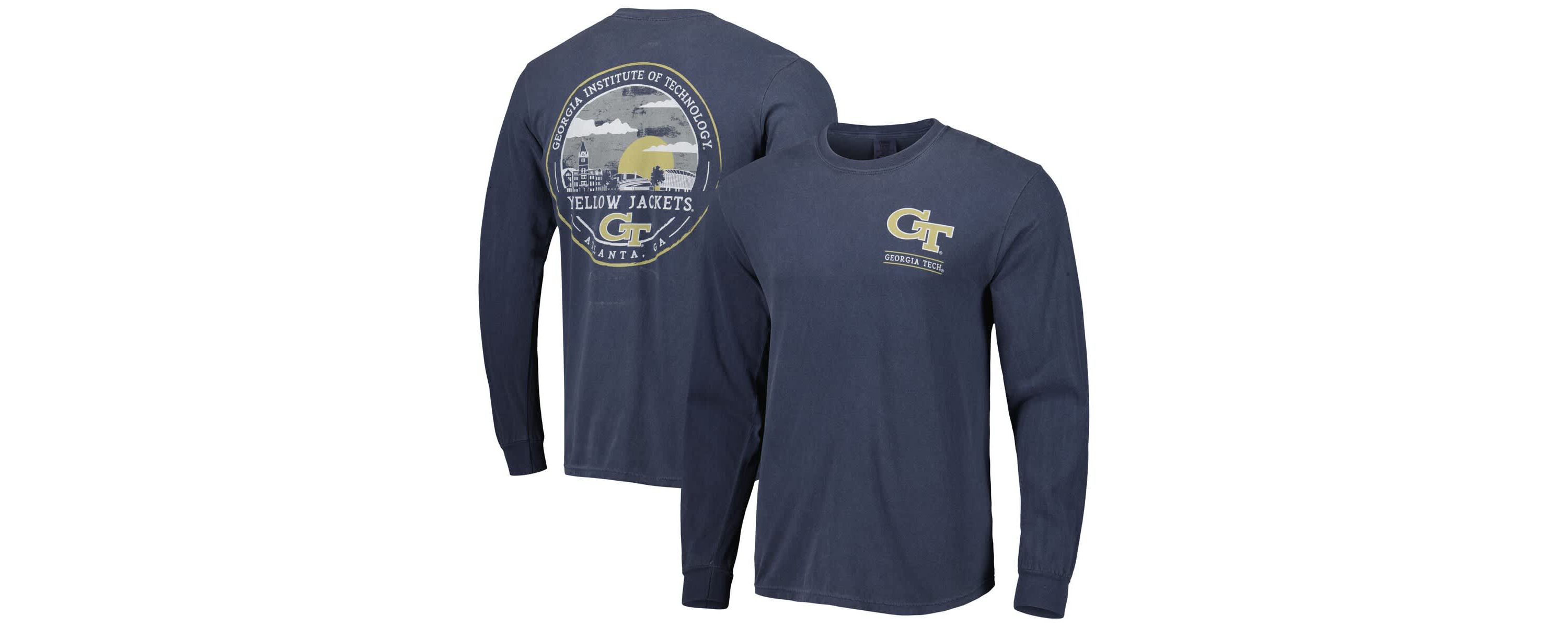 Georgia Tech Yellow Jackets NCAA Georgia Tech Jackets Circle Campus Scene Long Sleeve T-Shirt