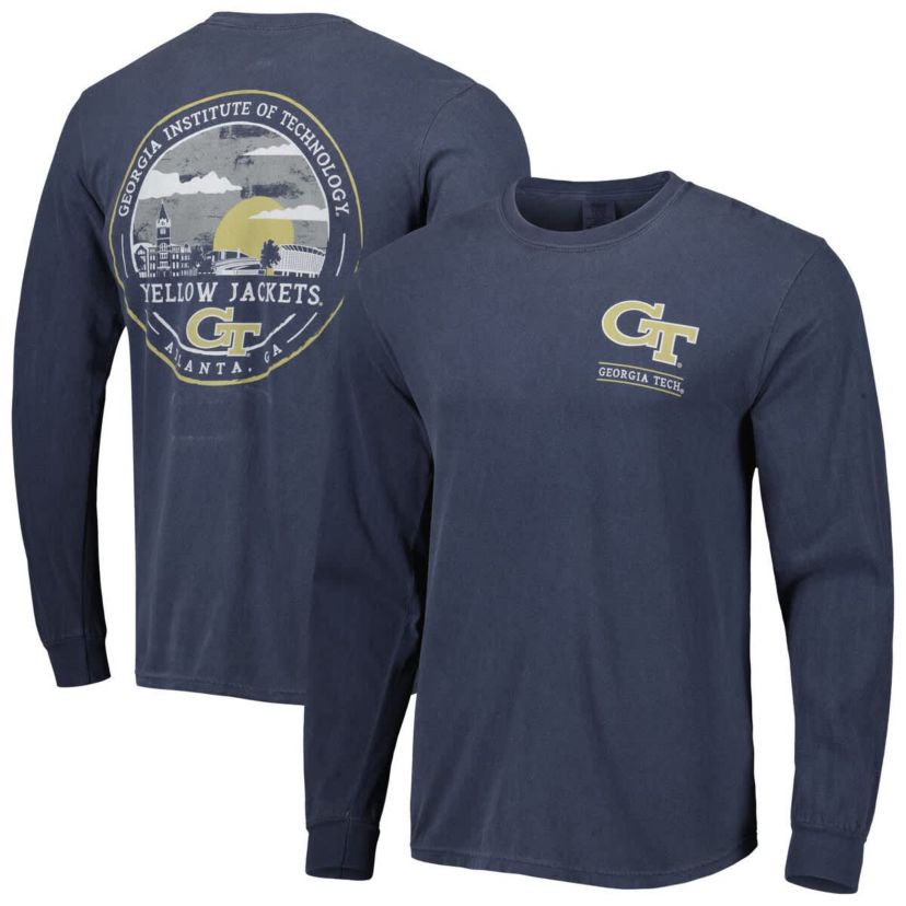 Georgia Tech Yellow Jackets NCAA Georgia Tech Jackets Circle Campus Scene Long Sleeve T-Shirt