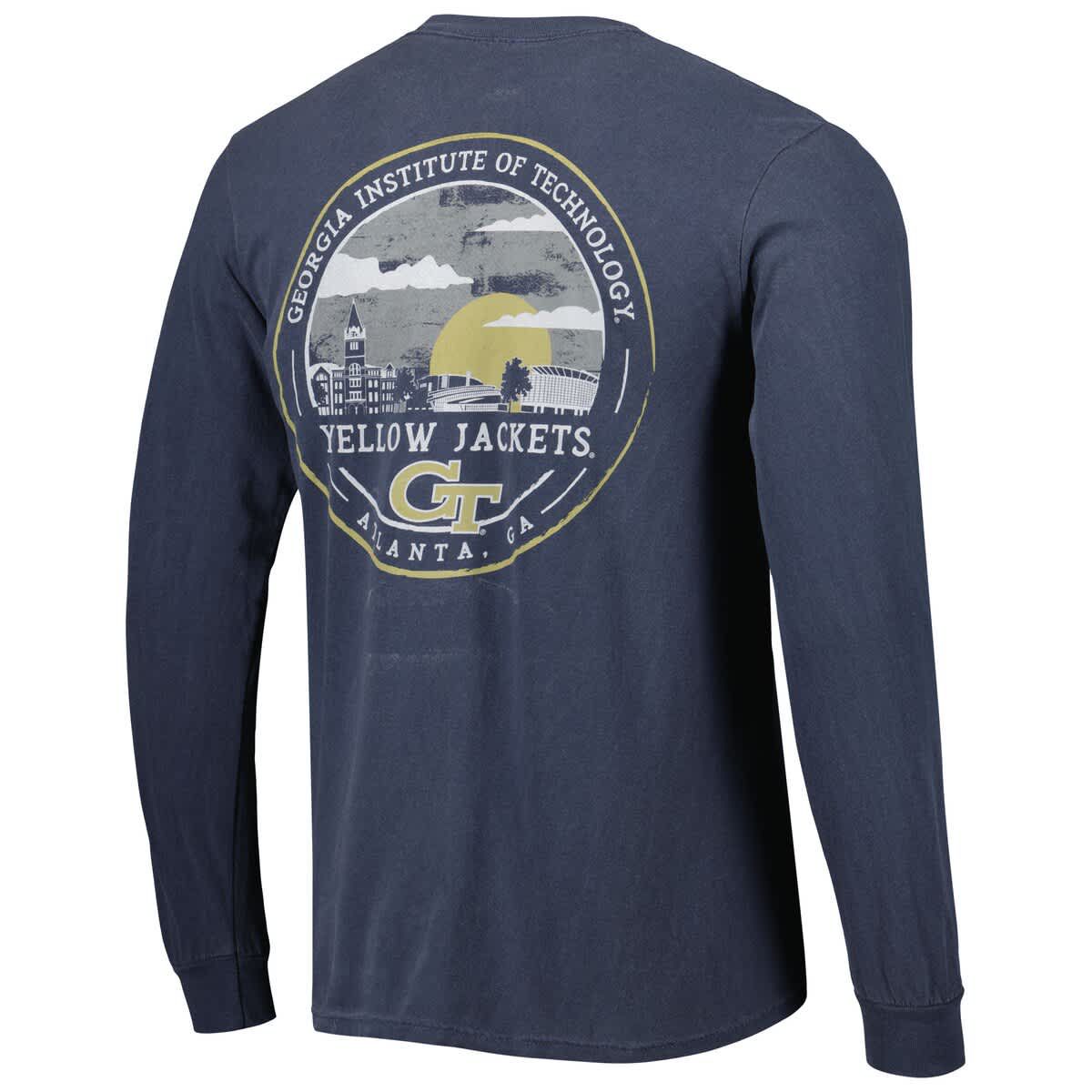 Georgia Tech Yellow Jackets NCAA Georgia Tech Jackets Circle Campus Scene Long Sleeve T-Shirt