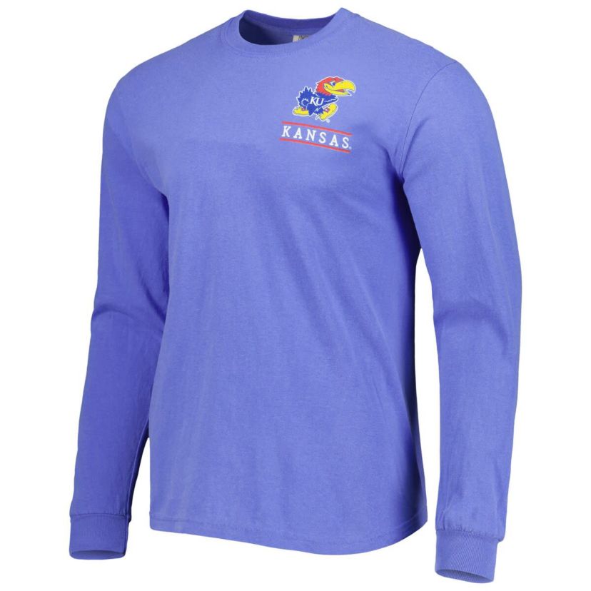 NCAA Kansas Jayhawks Circle Campus Scene Long Sleeve T-Shirt
