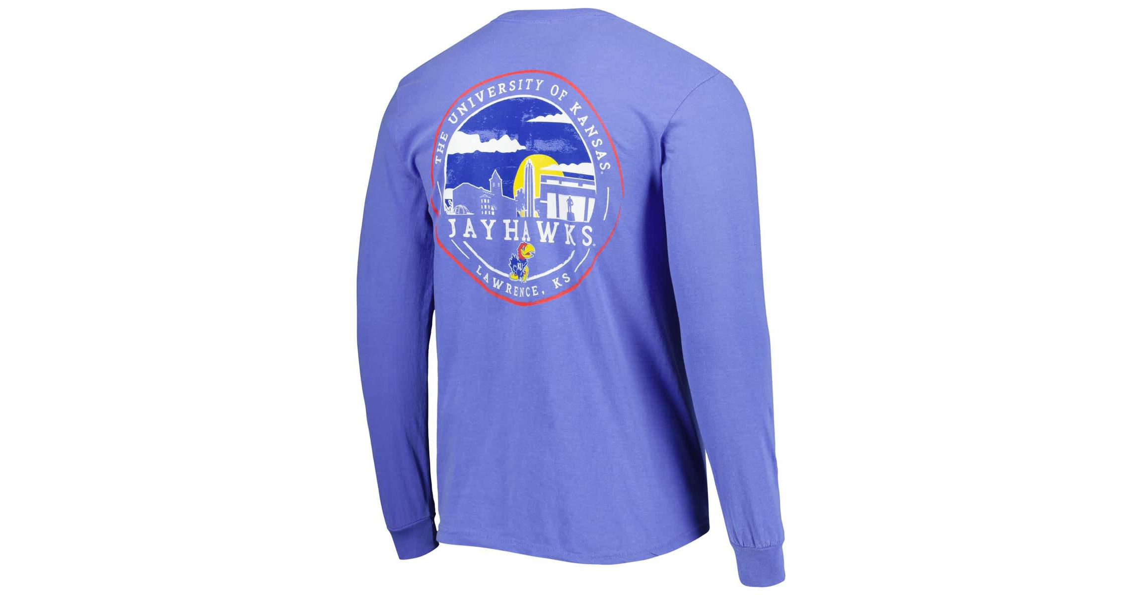 NCAA Kansas Jayhawks Circle Campus Scene Long Sleeve T-Shirt