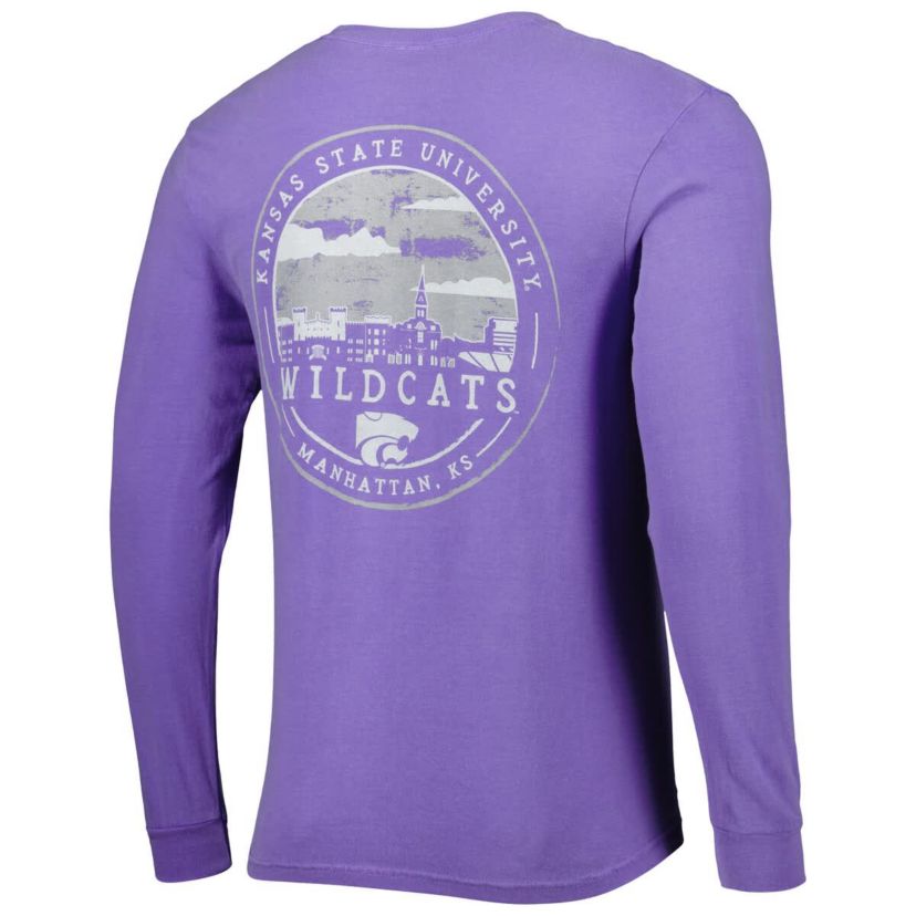 NCAA Kansas State Wildcats Circle Campus Scene Long Sleeve T-Shirt