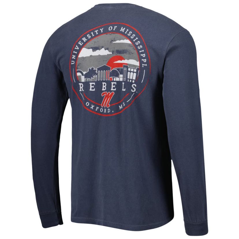 NCAA Ole Miss Rebels Circle Campus Scene Long Sleeve T-Shirt