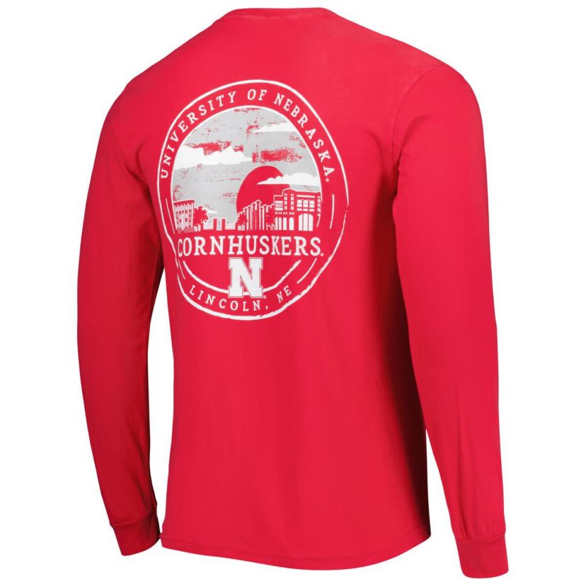 NCAA Nebraska Huskers Circle Campus Scene Long Sleeve T-Shirt