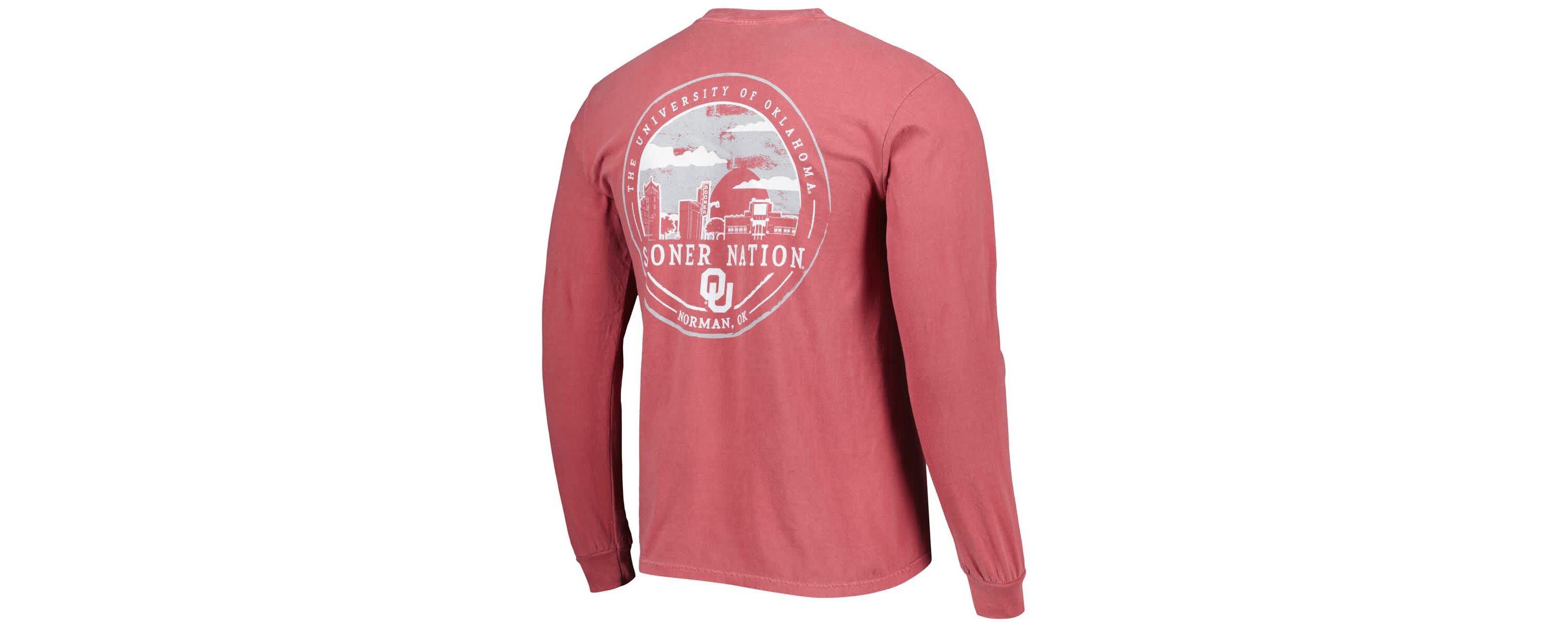 NCAA Oklahoma Sooners Circle Campus Scene Long Sleeve T-Shirt