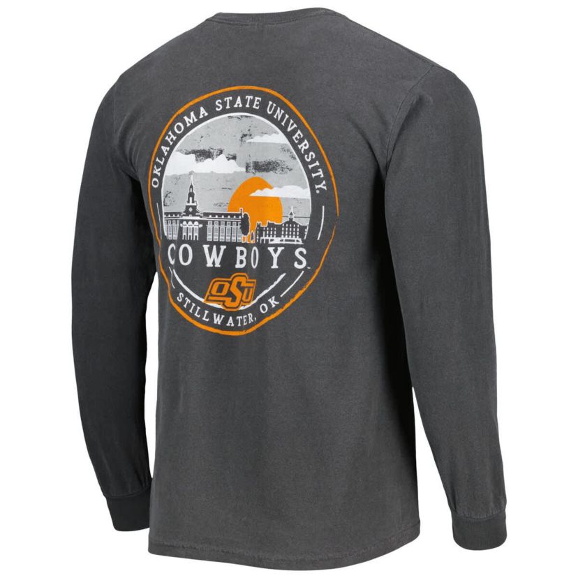 NCAA Oklahoma State Cowboys Circle Campus Scene Long Sleeve T-Shirt