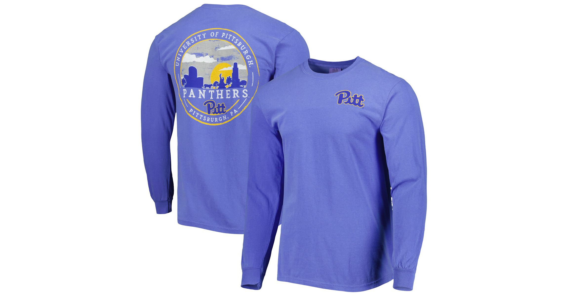 NCAA Pitt Panthers Circle Campus Scene Long Sleeve T-Shirt