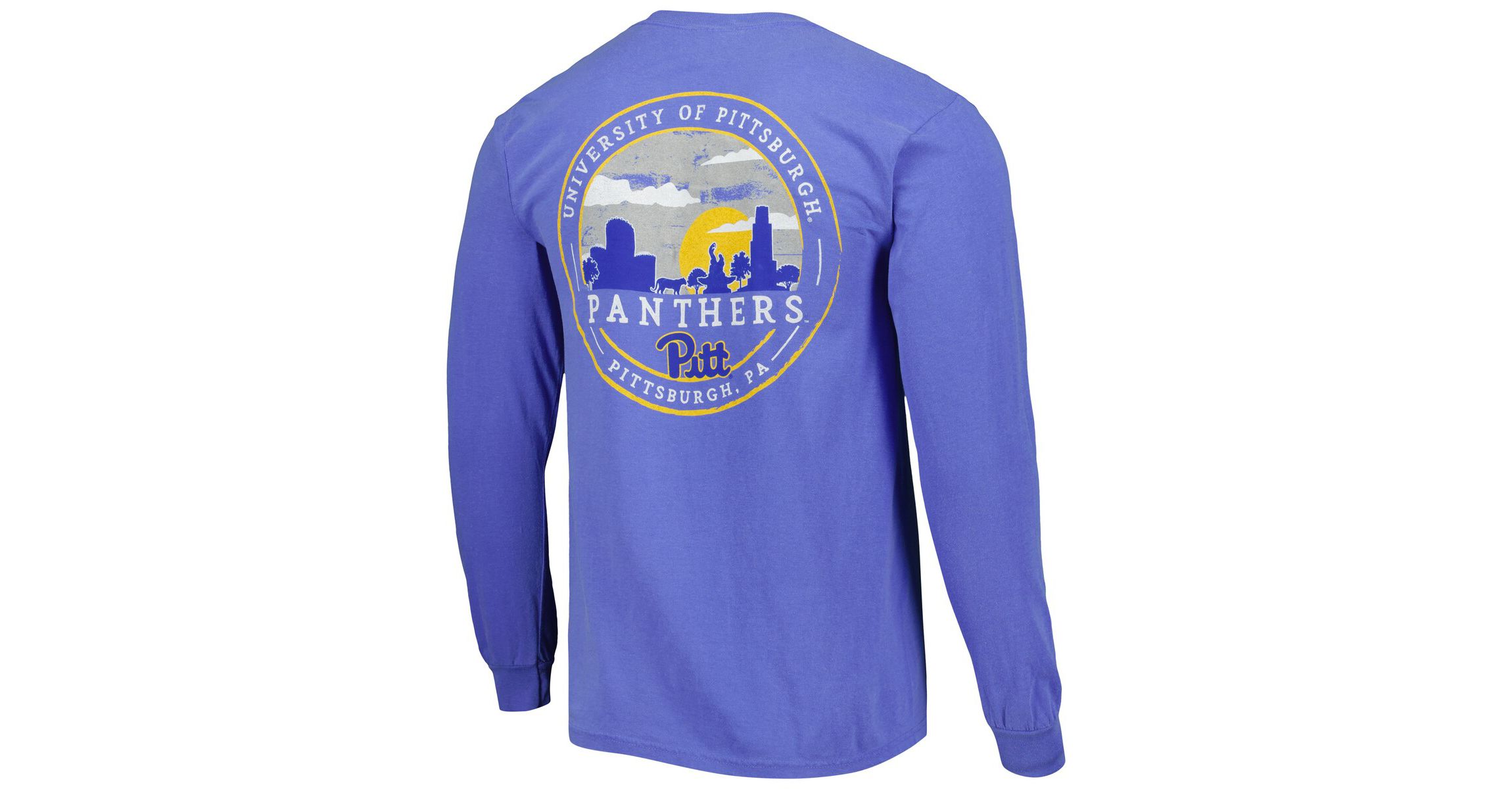 NCAA Pitt Panthers Circle Campus Scene Long Sleeve T-Shirt