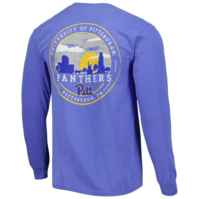 NCAA Pitt Panthers Circle Campus Scene Long Sleeve T-Shirt