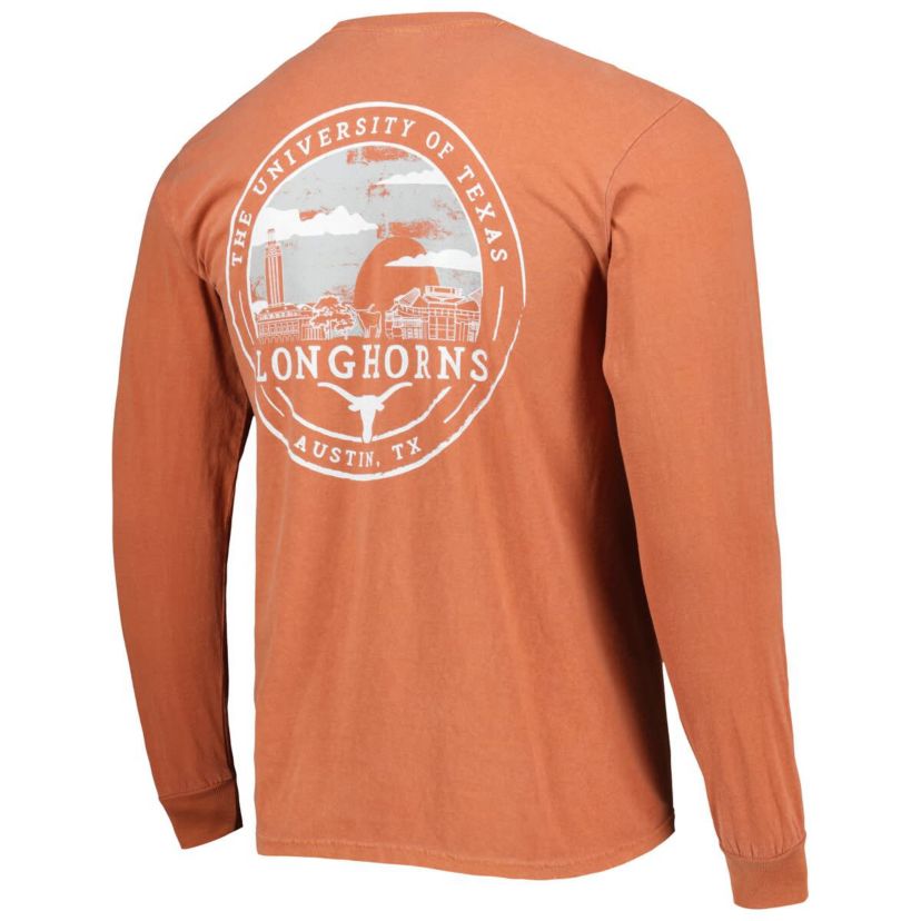NCAA Texas Texas Longhorns Circle Campus Scene Long Sleeve T-Shirt