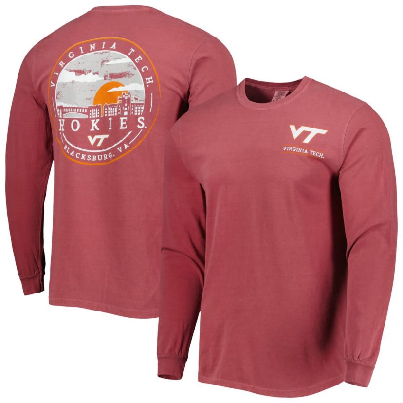 NCAA Virginia Tech Hokies Circle Campus Scene Long Sleeve T-Shirt