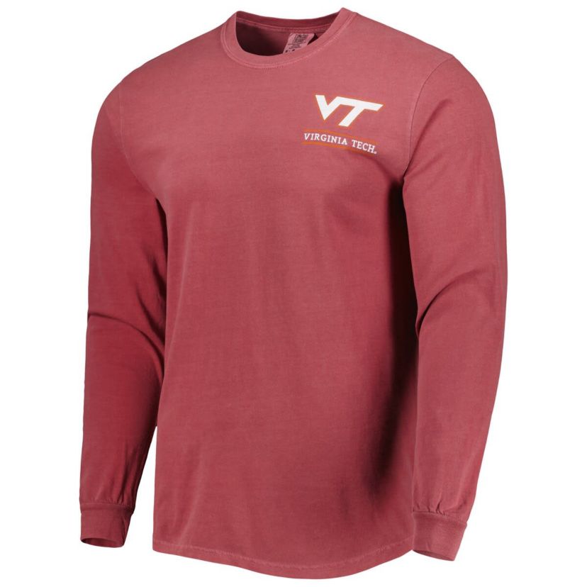 NCAA Virginia Tech Hokies Circle Campus Scene Long Sleeve T-Shirt