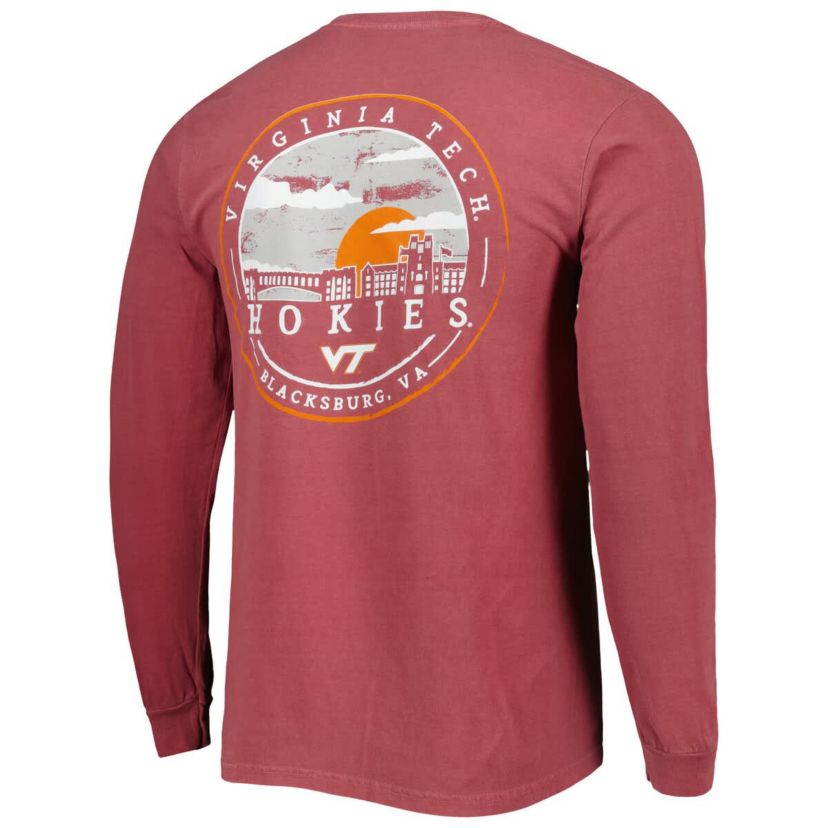 NCAA Virginia Tech Hokies Circle Campus Scene Long Sleeve T-Shirt
