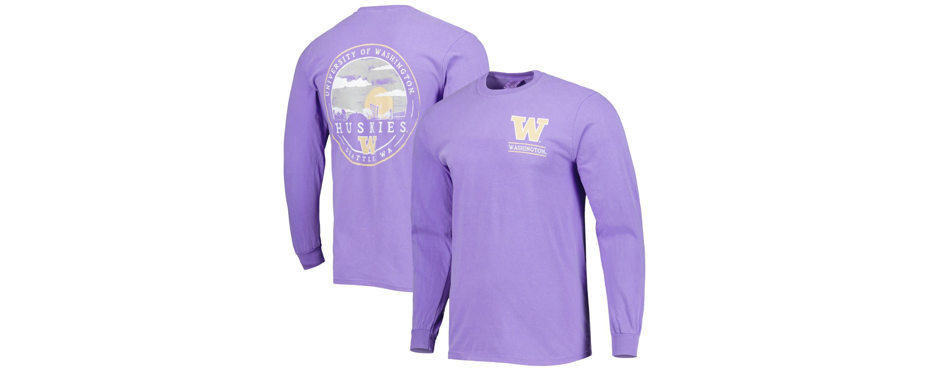 NCAA Washington Huskies Circle Campus Scene Long Sleeve T-Shirt
