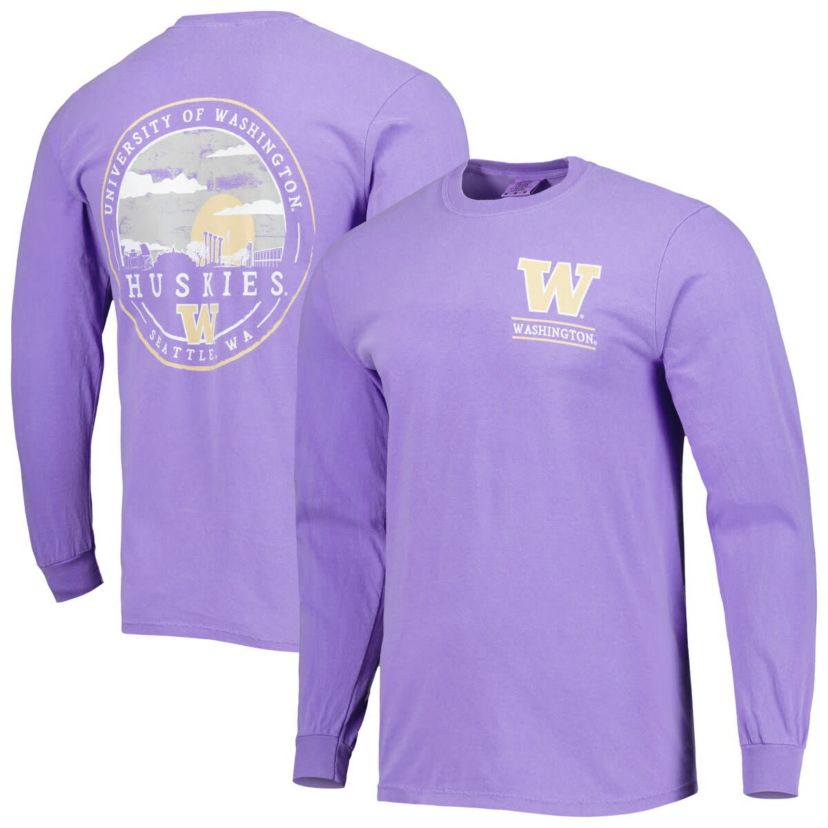 NCAA Washington Huskies Circle Campus Scene Long Sleeve T-Shirt