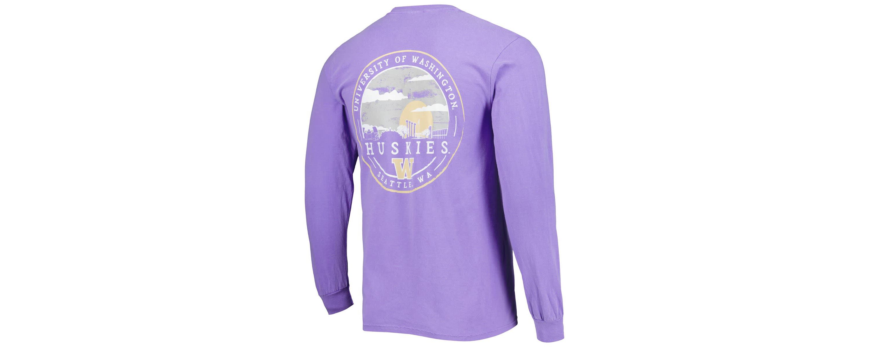 NCAA Washington Huskies Circle Campus Scene Long Sleeve T-Shirt
