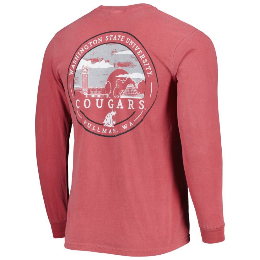 NCAA Washington State Cougars Circle Campus Scene Long Sleeve T-Shirt