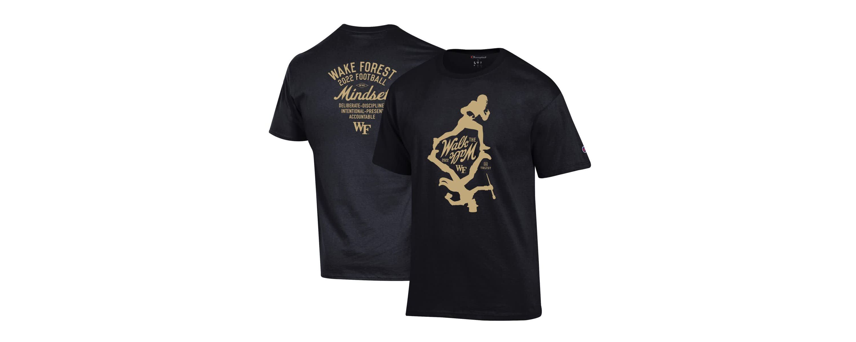 NCAA Wake Forest Demon Deacons 2022 Football Walk the Walk T-Shirt