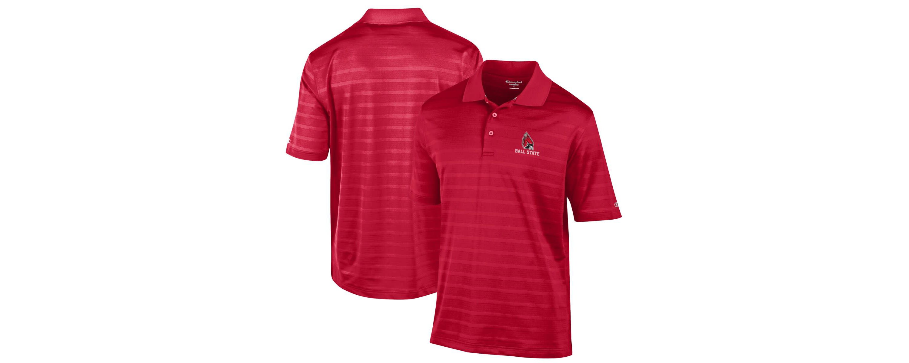 NCAA Ball State Cardinals Relaxed Fit Textured Solid Polo