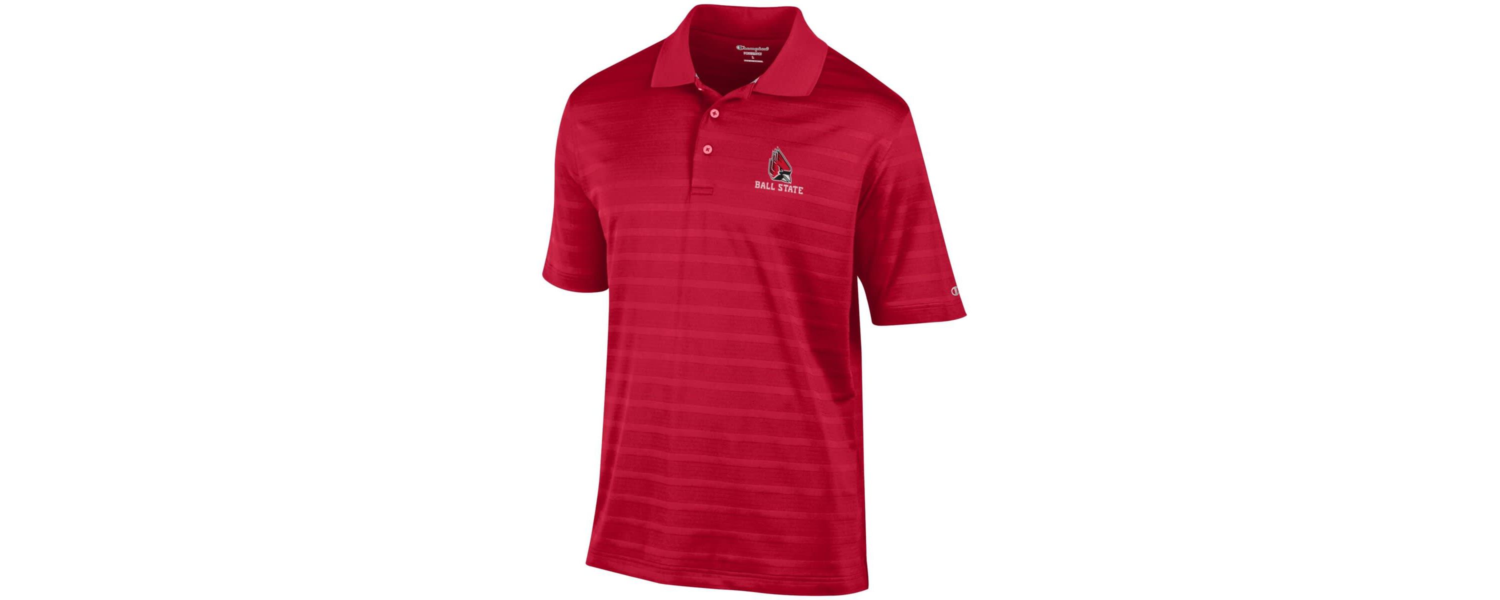 NCAA Ball State Cardinals Relaxed Fit Textured Solid Polo