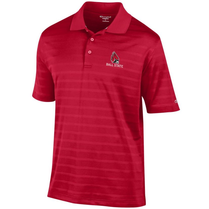 NCAA Ball State Cardinals Relaxed Fit Textured Solid Polo