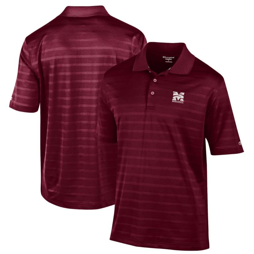 Morehouse Maroon Tigers NCAA Morehouse Tigers Relaxed Fit Textured Solid Polo