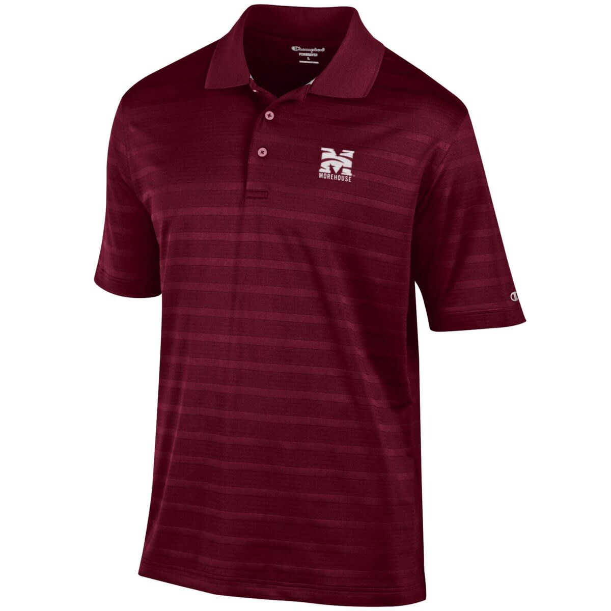 Morehouse Maroon Tigers NCAA Morehouse Tigers Relaxed Fit Textured Solid Polo