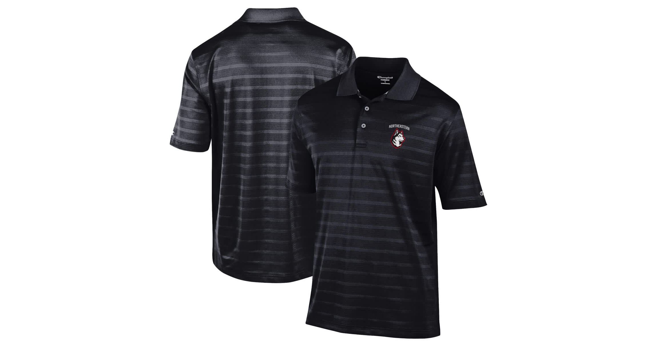 NCAA Northeastern Huskies Textured Solid Polo