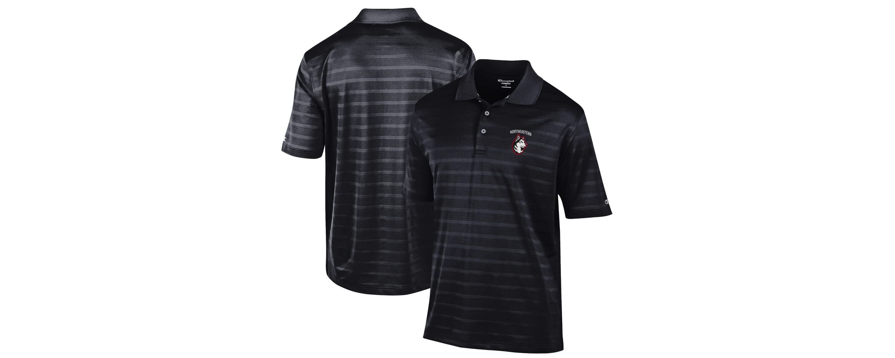 NCAA Northeastern Huskies Textured Solid Polo