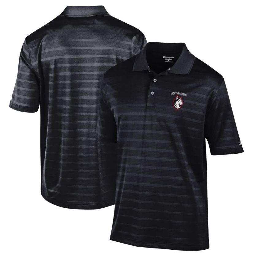 NCAA Northeastern Huskies Textured Solid Polo