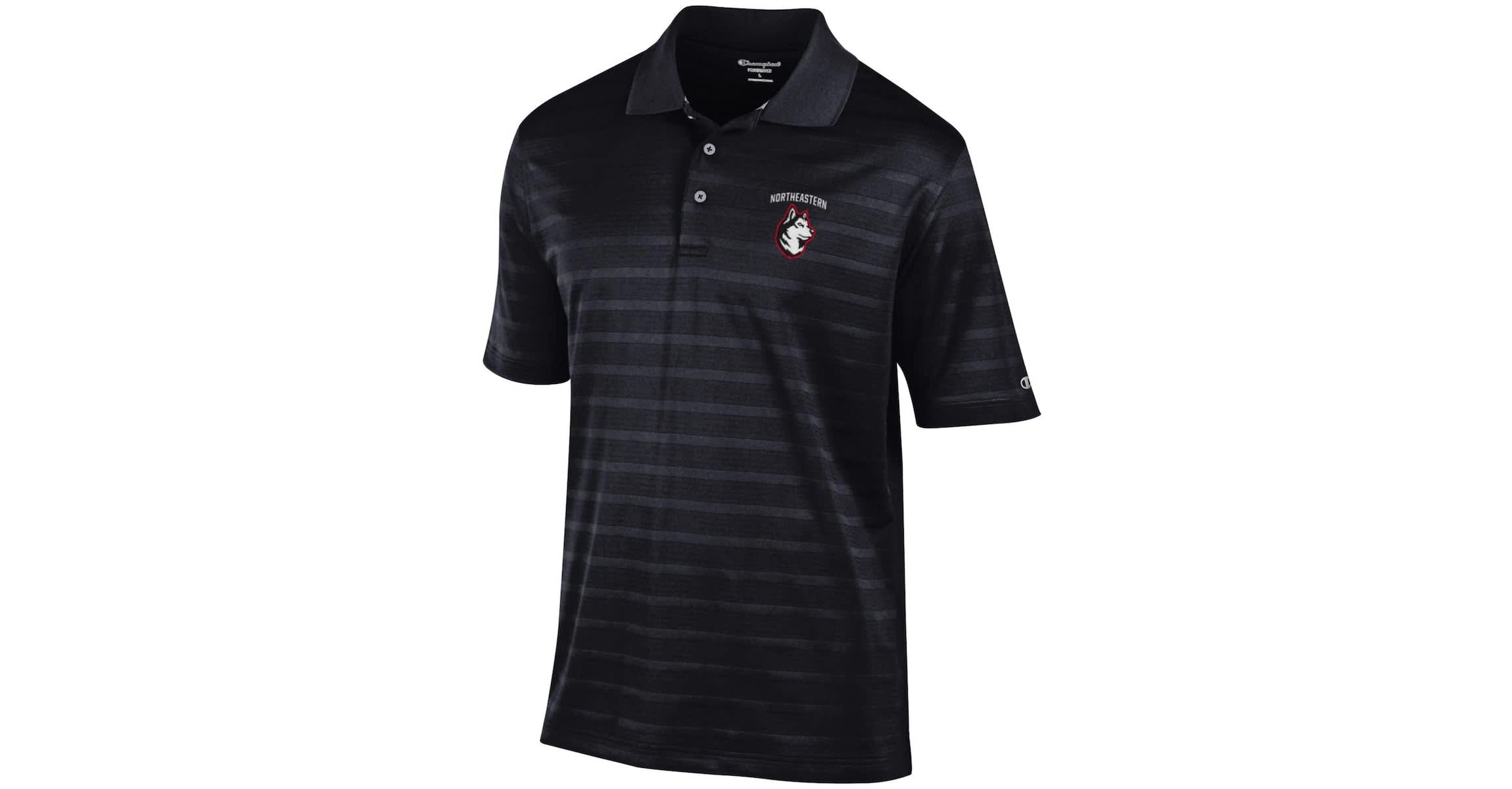 NCAA Northeastern Huskies Textured Solid Polo
