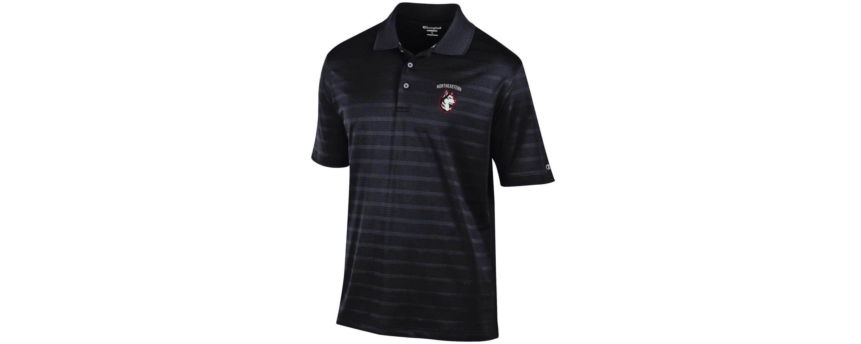 NCAA Northeastern Huskies Textured Solid Polo