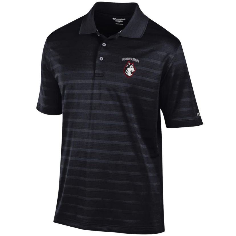 NCAA Northeastern Huskies Textured Solid Polo