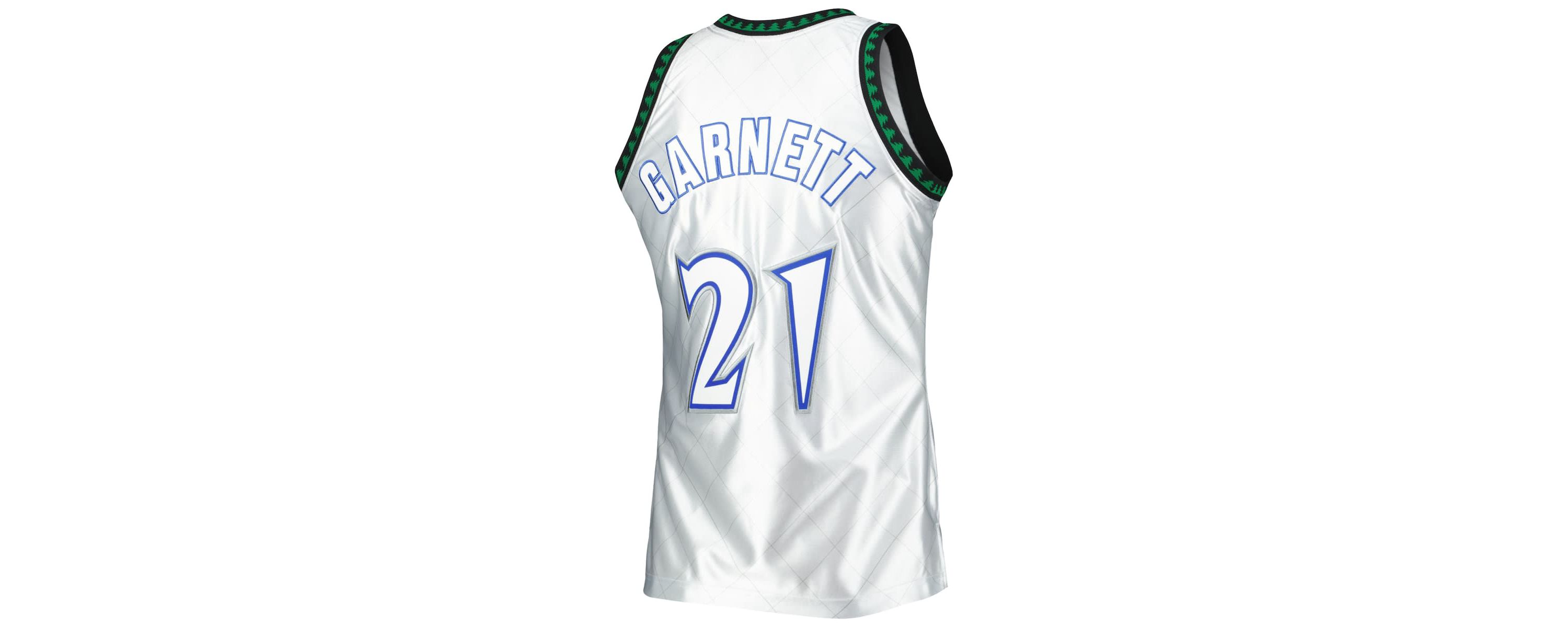 NBA Kevin Garnett Minnesota Timberwolves 1997/98 Hardwood Classics 75th Anniversary Swingman Jersey
