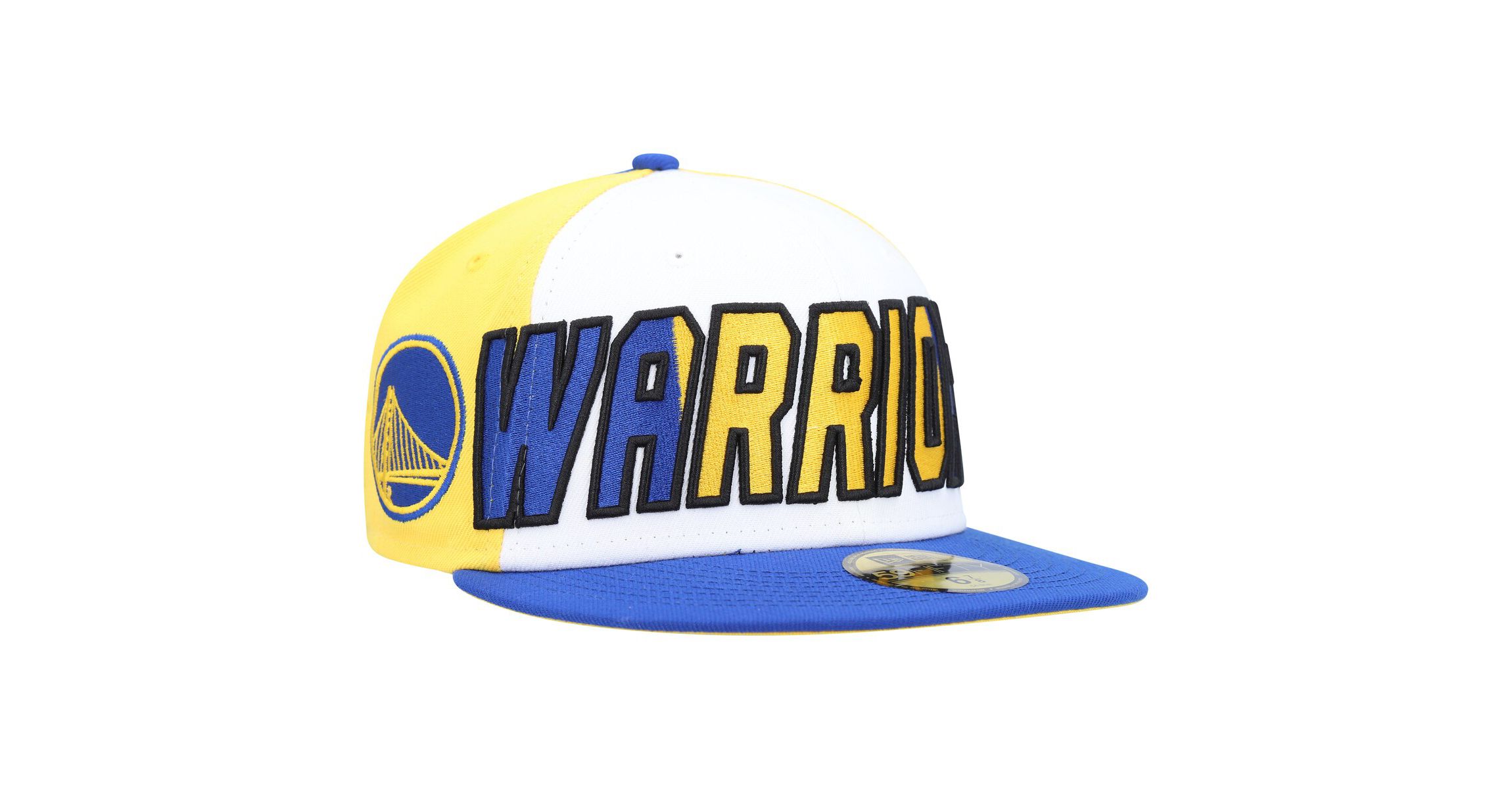 NBA White/Royal Golden State Warriors Back Half 9FIFTY Fitted Hat